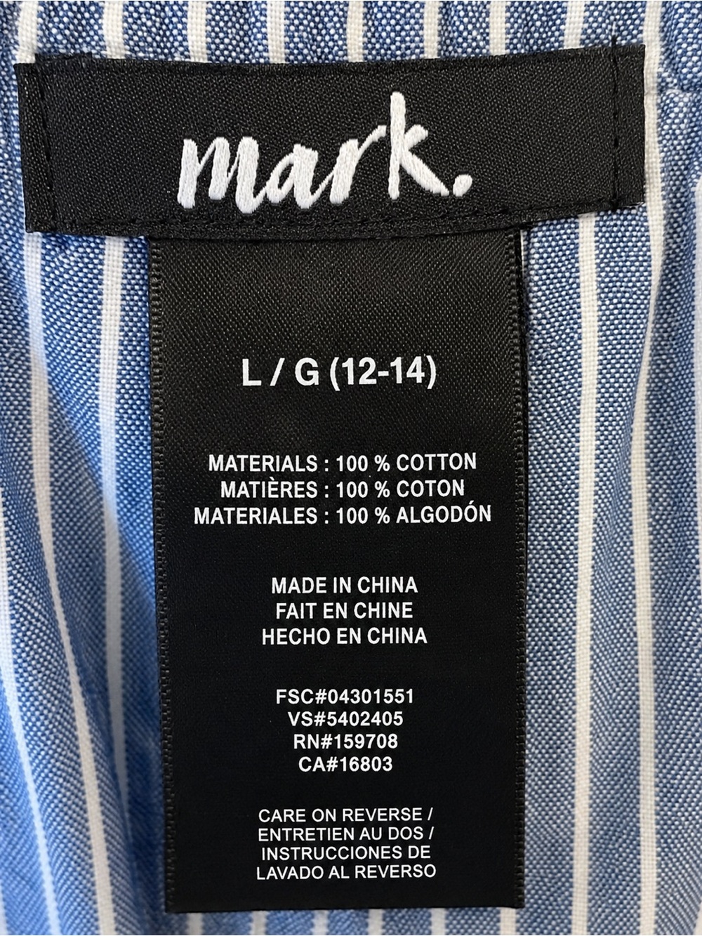 mark. Blue Striped Ruffle-Neck Romper - Picture 3 of 7
